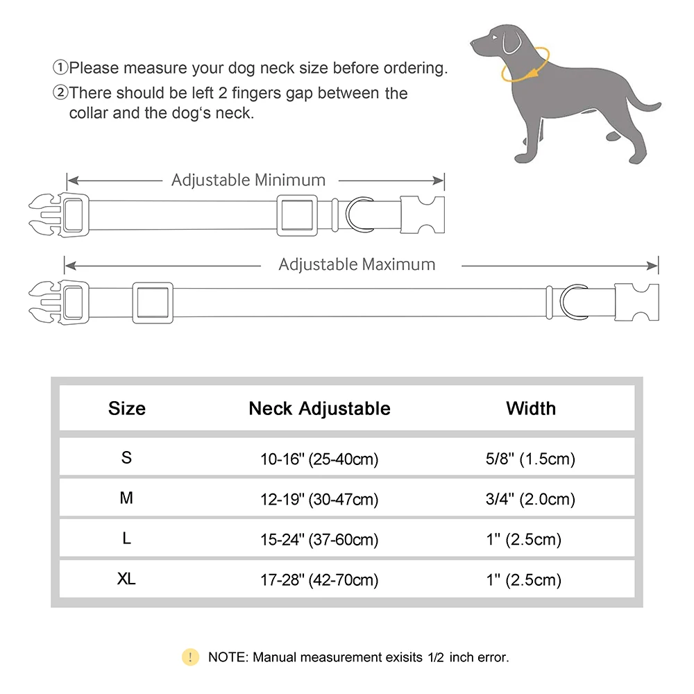 Personalisierte bestickte Hundehalsbänder aus Nylon, individuelles Welpen-ID-Namenhalsband für kleine, mittelgroße und große Hunde, verstellbares Haustierhalsband – Detail 2