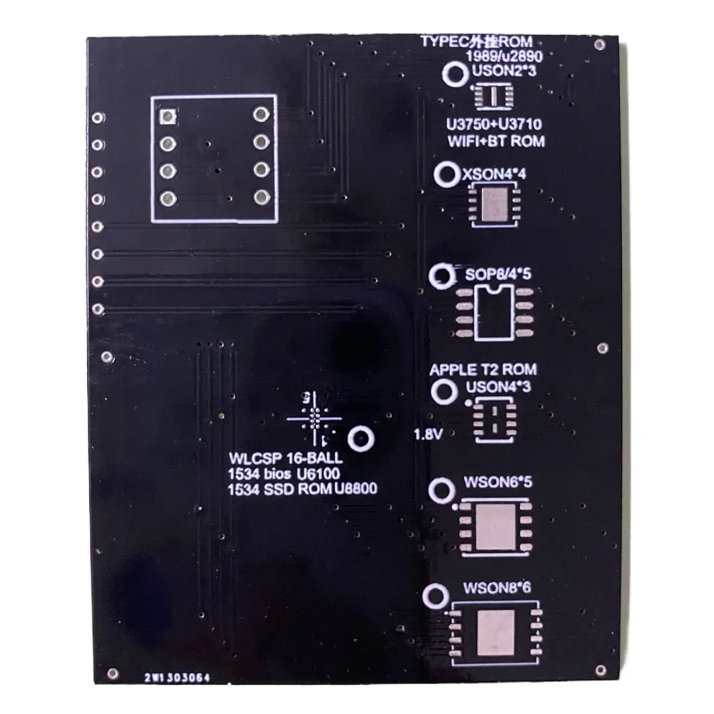 Type-C ROM Read Write Socket, BIOS Programming Test Socket, Compatible With Laptop Equipped With T2 Chip