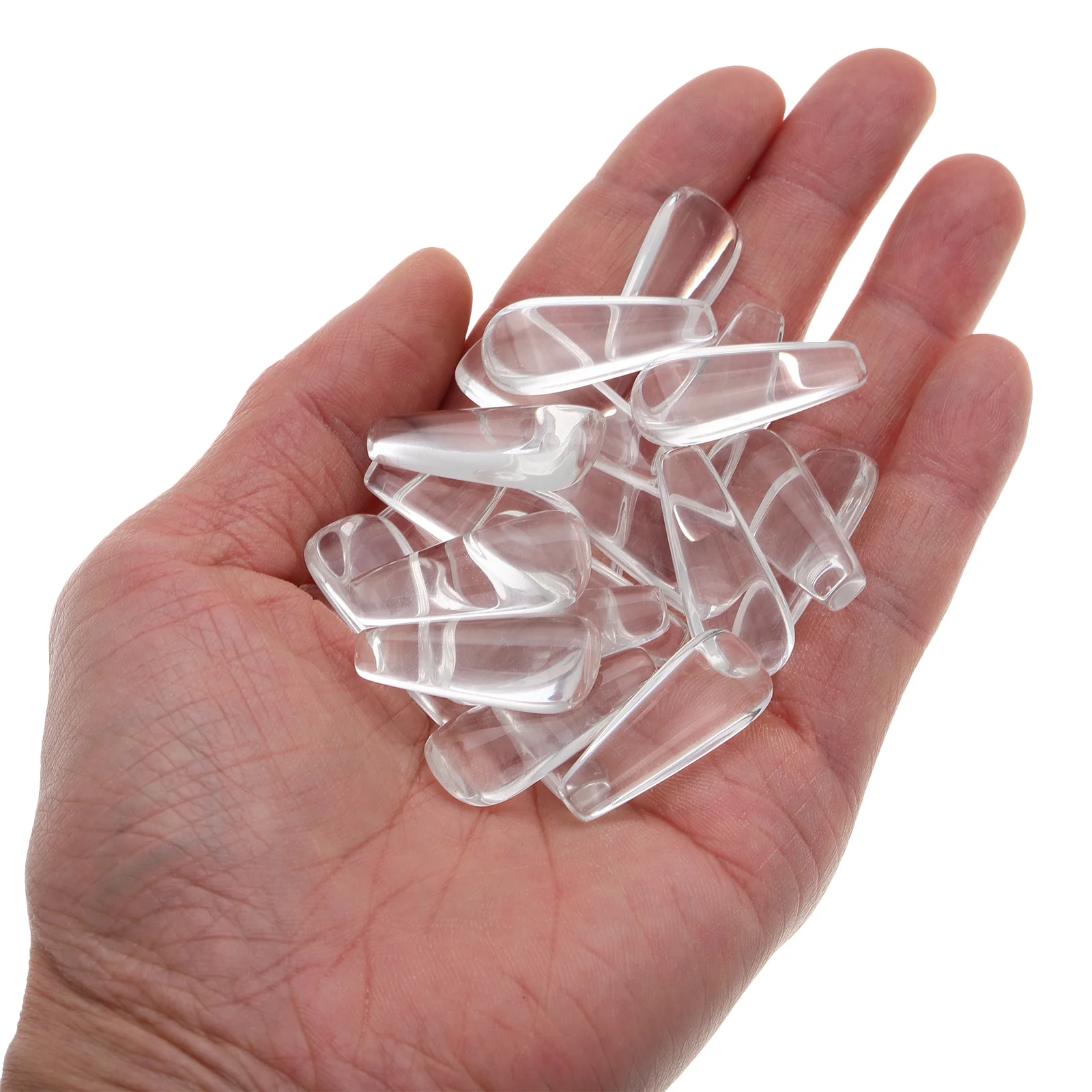 

20Pcs Elegant Trapezoidal Nail Polish Organizer Durable Glass Material for Professional Nail Art and Efficient Work