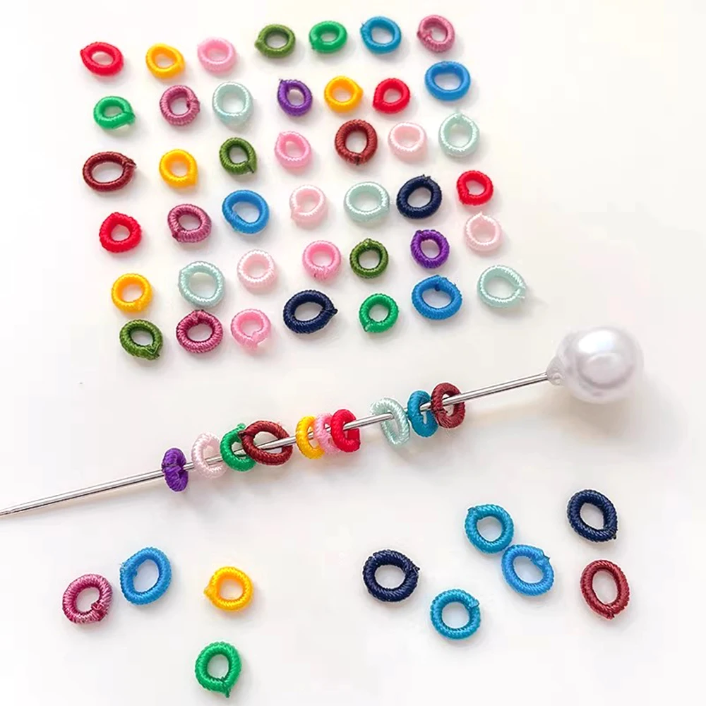 100 Pieces Colorful Positioning Circle Winding Loop Buckle DIY Jewelry Making Necklace, Bracelet, Clothing Accessory Materials