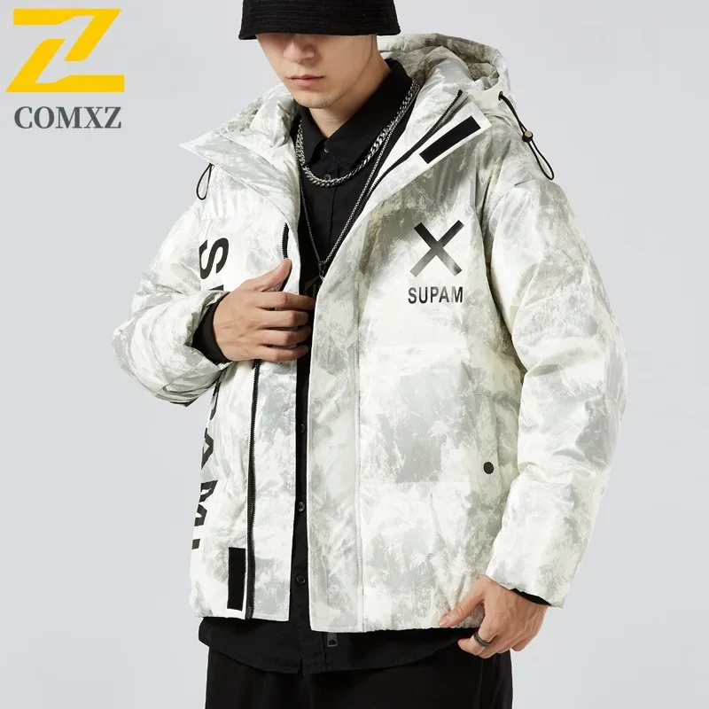 COMXZ Men Cotton Padded Jacket 2025 New Style Extreme Cold Windproof Travel Padding Coat Street Thick High-Quality Winter Jacket