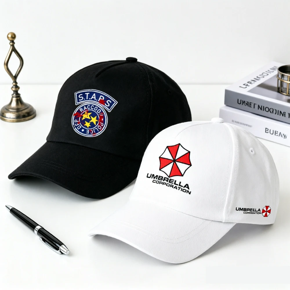 Umbrella Corpora Print Adjustable COTTON Baseball Cap for Men Women Casual Wear for Outdoor Travel Sun Shading Duckbill Cap