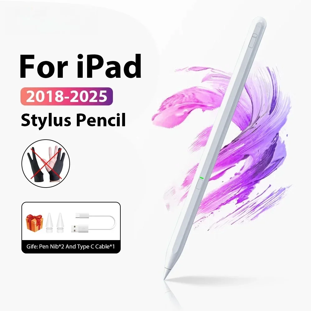 

For Apple Pencil For iPad A16 Air 11 M3 M2 2025 5 4 Pro 13 12.9 Stylus Pen For 10 9 10th 9th Generation Mini 6 7 A17 Touch Pens