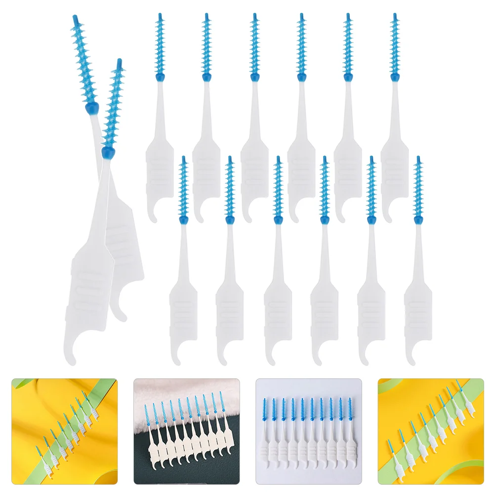 200 pçs escova interdental limpador de dentes palitos lacunas limpadores suprimentos de limpeza palitos de fio dental para chaves