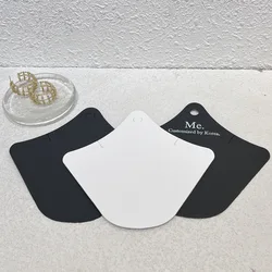 10pcs Black Paper Necklace Packaging Cards Tags Shoulder Neck Shape Jewelry Display Organizer Storage Small Business Wholesale