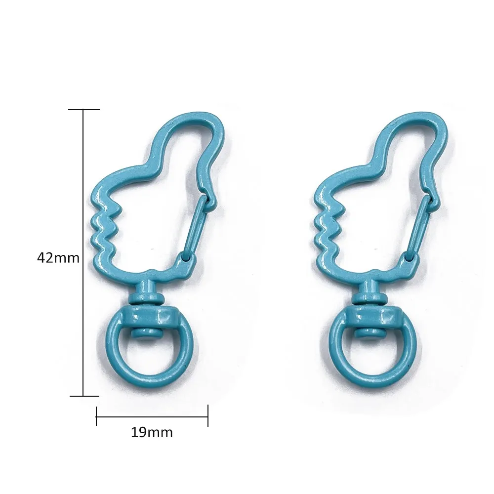 5pcs Colorful Metal Swivel Snap Hook Trigger Clips Clasps For DIY Lanyard Key Ring Chains Bag Keychain Jewelry Making Material