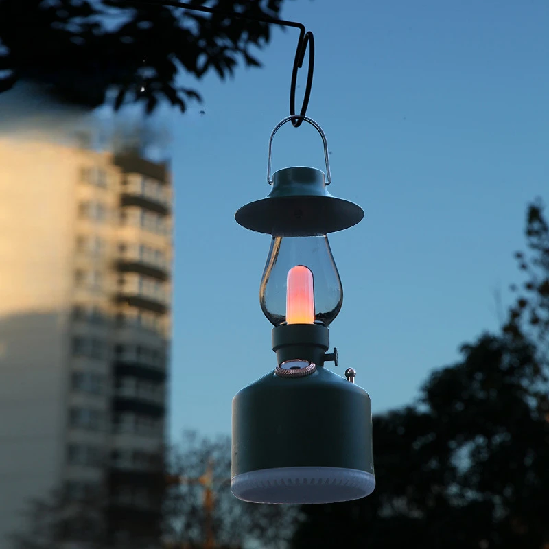 Vintage Camping Portable Time Humidifier USB Charging Hanging Dual-use Night Light Spray Water Humidifier Домашнє Взуття