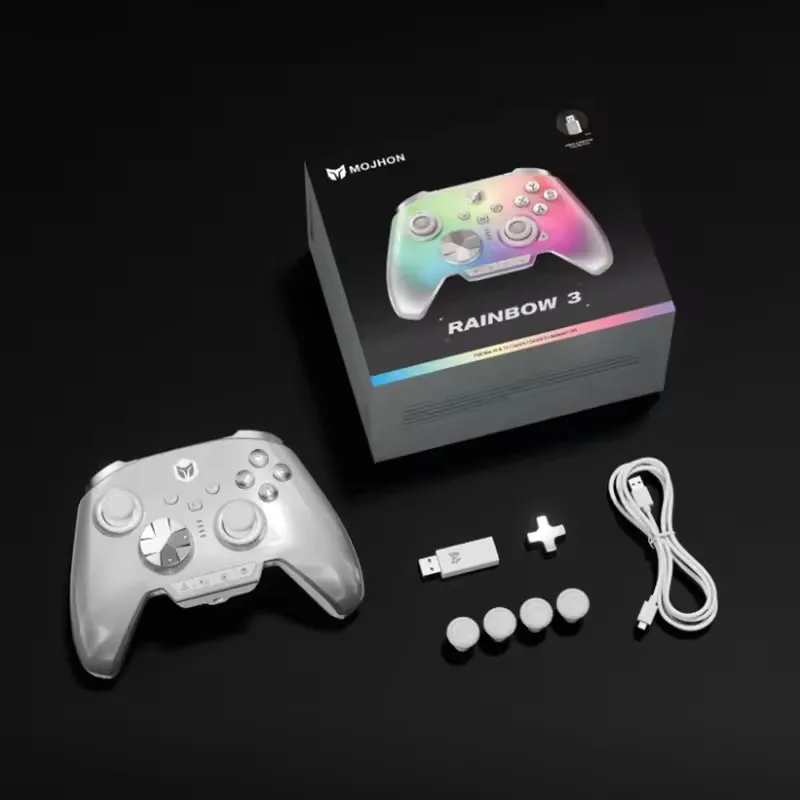 BIGBIGWON Rainbow3 Game Controllers Wireless Bluetooth Gamepads With 1000mAh Battery Life 3.5mm Audio Interface For PC Switch