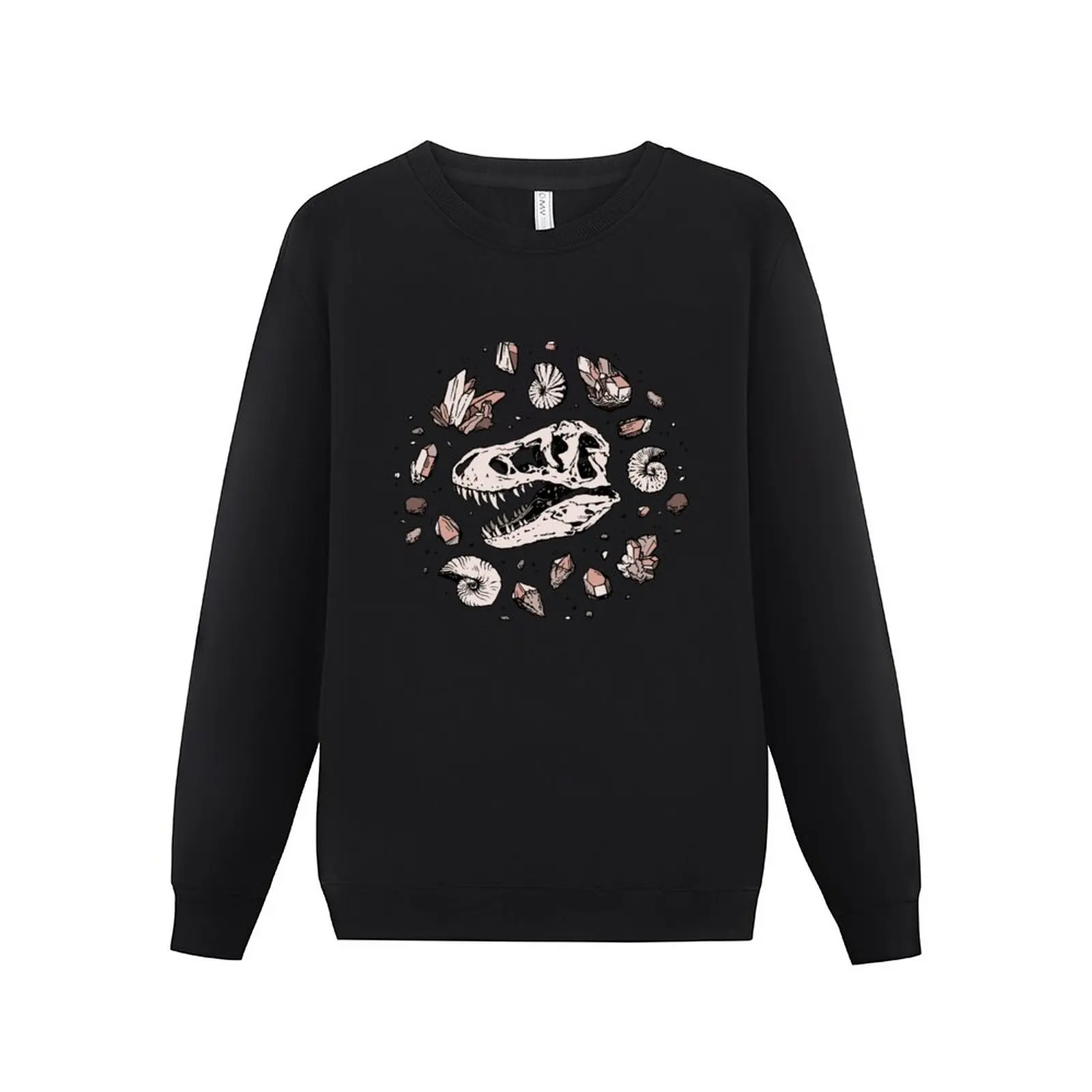 

New Geo-rex Vortex Rose Quartz Dinosaur Skull Fossil Art Sweatshirt men's clothing men's sweat-shirt sports sweatshirt man