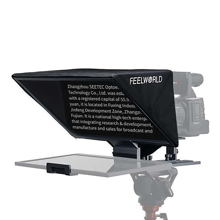 

FEELWORLD TP16 16 Inch Tablet Horizontal Vertical Prompting Folding Teleprompter, Wireless Remote Control