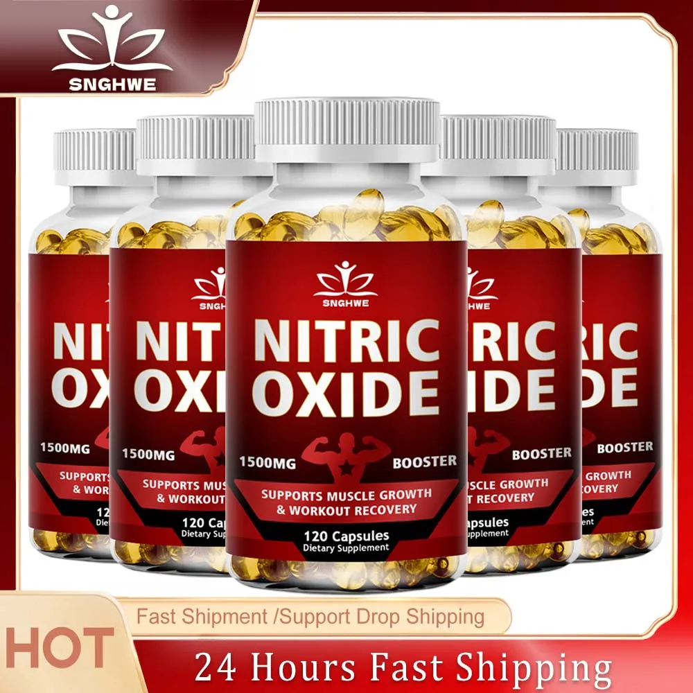 Nitric Oxide Booster Pre-Workout Boosts Muscle, Pump, Energy and Endurance,Performance & Muscle Mass,L-arginine Supplement