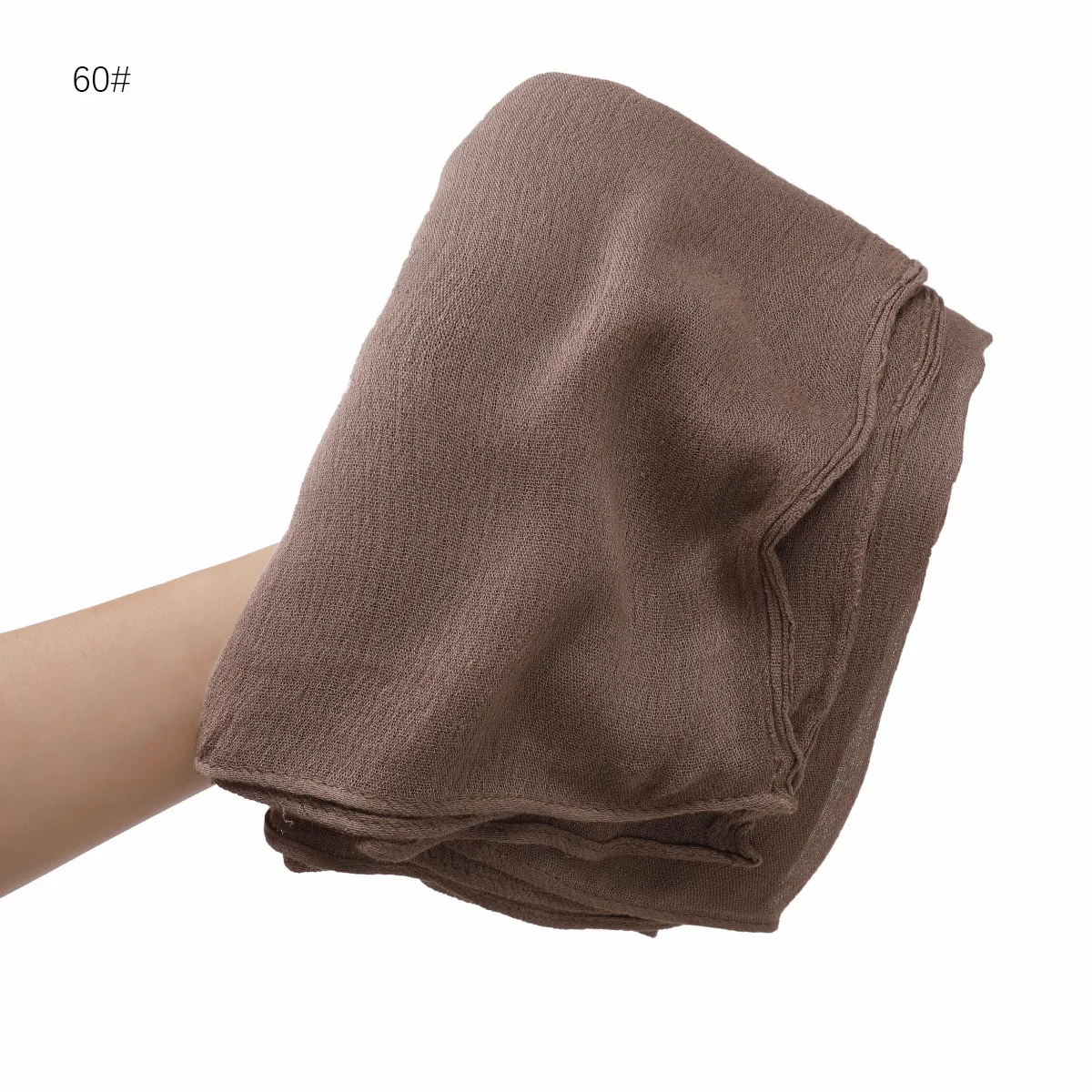 Frauen große Größe einfache feste Baumwolle Rayon Falte Hijab Schal Dame hochwertige Wickel und Schals Musulman Stirnband islamischen Turban