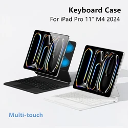 Keyboard Case For iPad Pro 11 Inch (M4) 2024 Magnetic Smart Magic Keyboards Folio Cover Backlight With Multi-Touch Trackpad