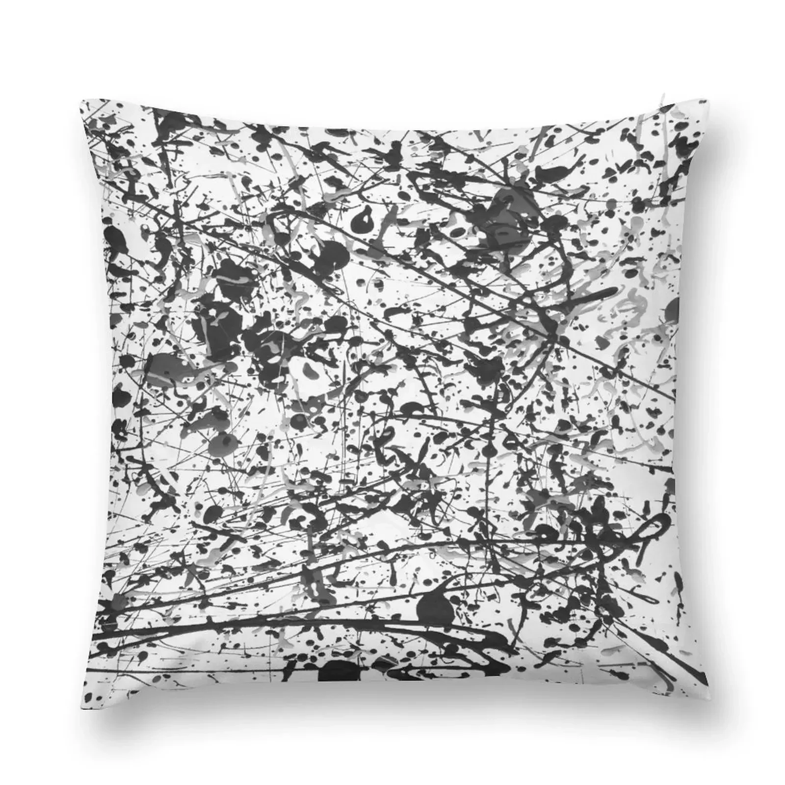 Mijumi Pollock Black and White Throw Pillow Pillow Cases Sitting Cushion pillow