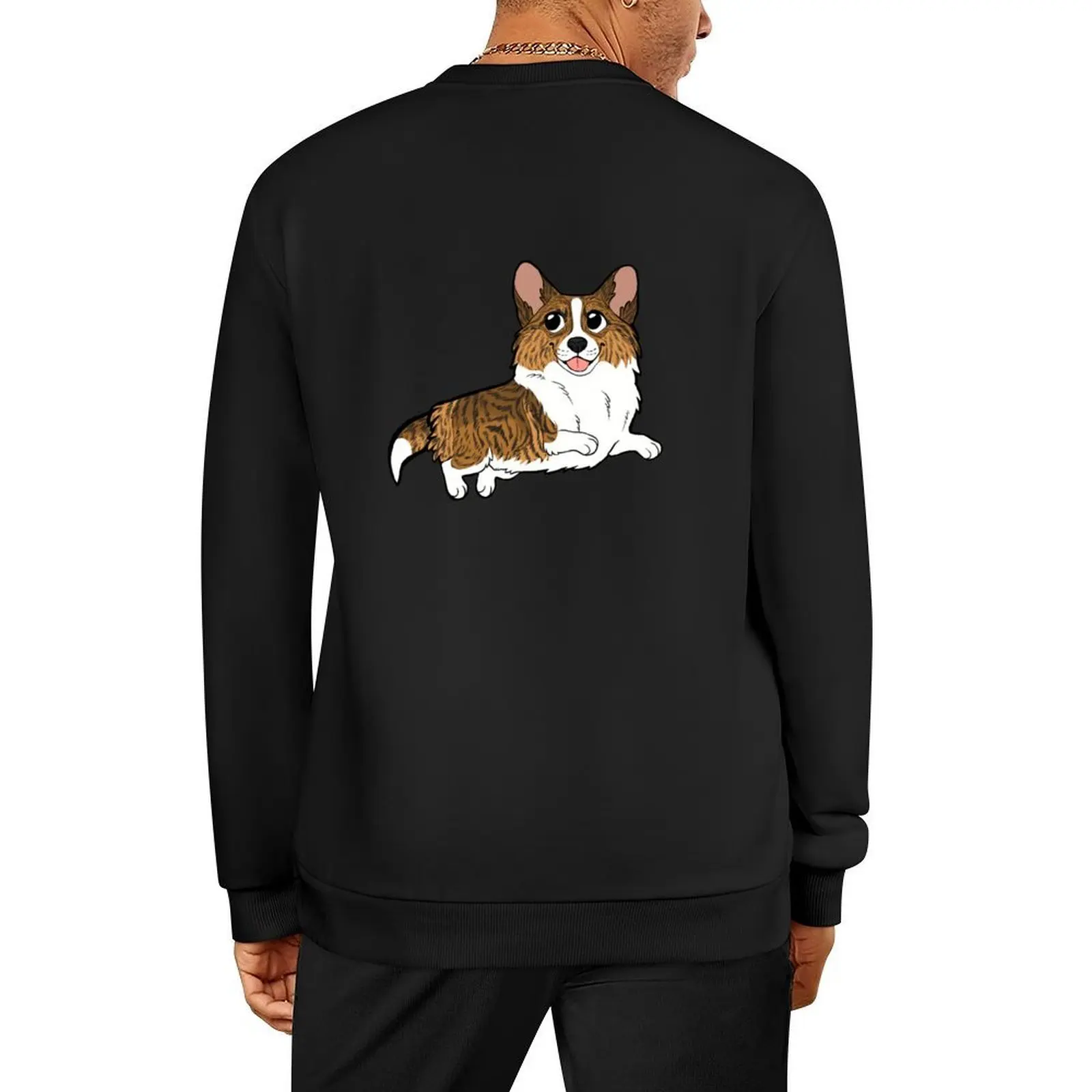 

CARDIGAN CORGI (brindle) - chibi Pullover korean clothes men wear autumn jacket men men's sweat-shirt autumn sweatshirt