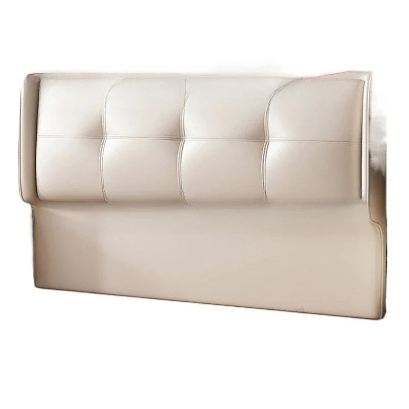 

Light luxury bedside, integrated backrest, floor, modern, new, backplane, simple, solid wood, ultra thin, soft bag