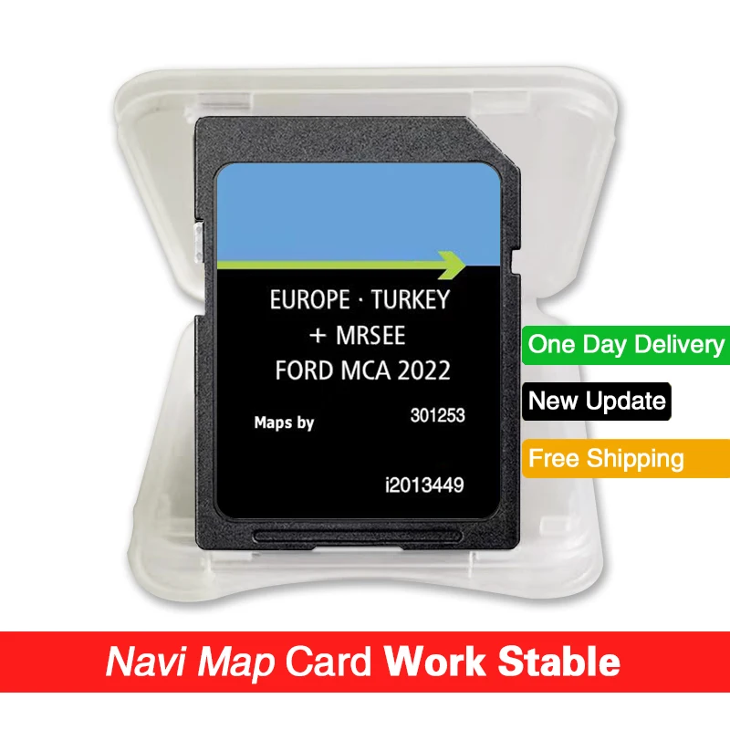 Naving Sat Nav Europe لخرائط بطاقة Ford SD Mondeo Kuga Focus C-Max S-Max (2010-2014) MCA 2022
