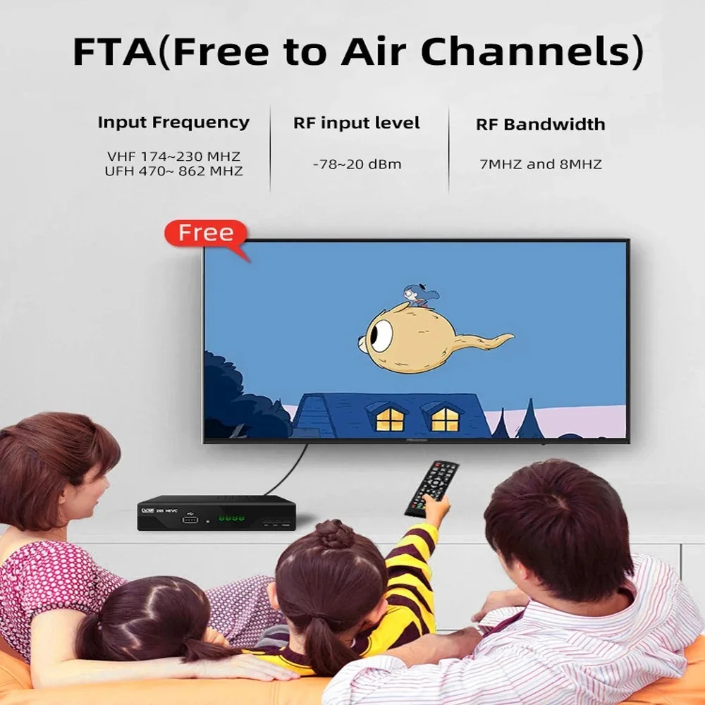 جديد T5 H265 10Bit DVB-T2 صندوق التلفزيون للبث الرقمي Dvb T2 جهاز استقبال التلفزيون الرقمي الأرضي مع HD & Scart Dolby Ac3 H.265