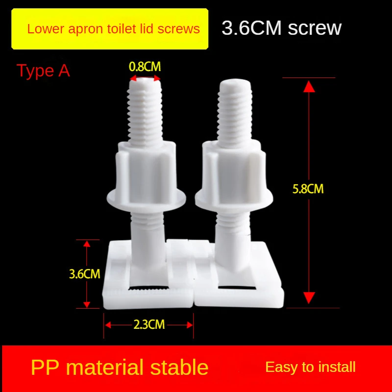 Toilet Seat Hinges Mountings Closestool Bolt Anchoring Screw Universal Toilet Replacement Accessories Bathroom Fixture Fittings