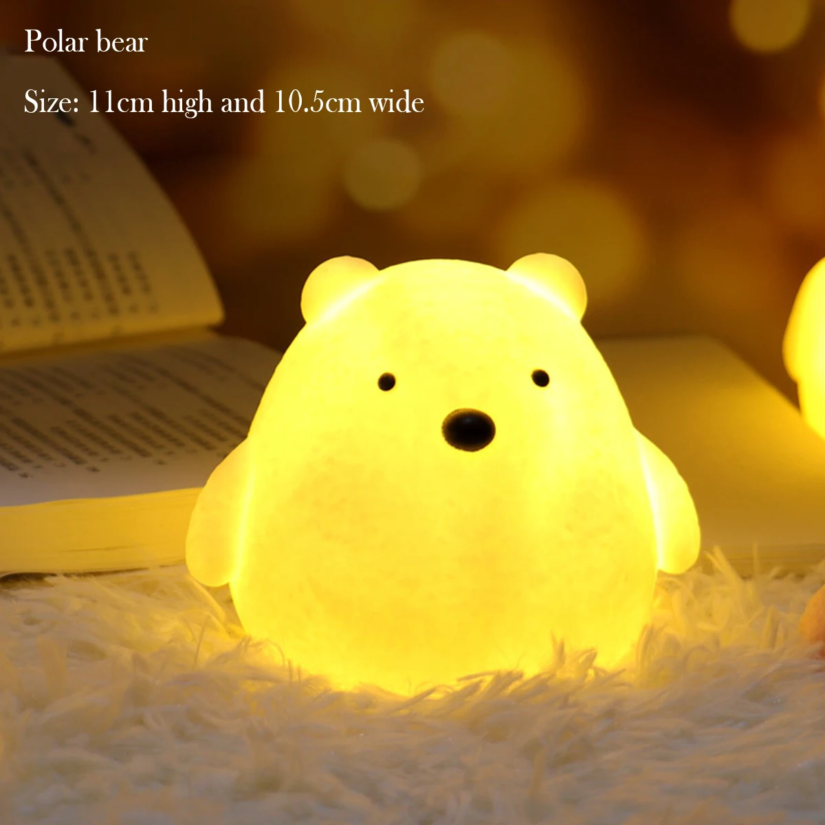 Cute Night Light Animal LED Night Lamp Bear Duck Rabbit Pig Chicken Portable Baby Night Light Creative Atmosphere Light Battery