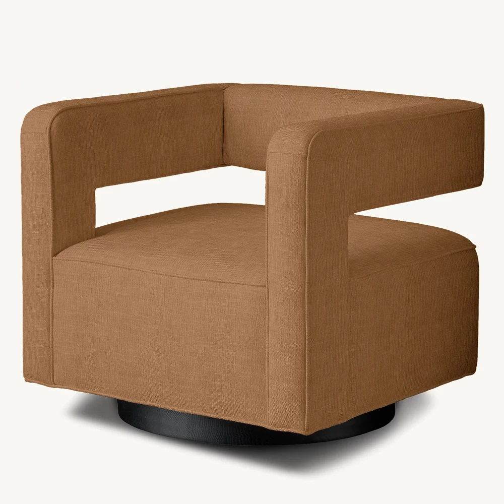 

！@Modern Luxury Versatility Living Room Chair Swivel Base Wooden Chairs Sofa Set Furniture Factory Wholesale Price