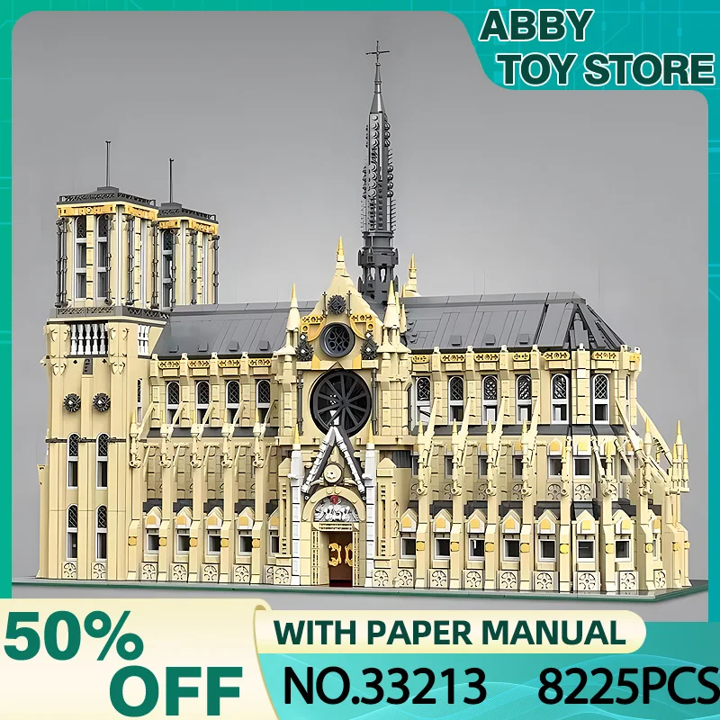 

MOC 33213 Notre Dame De Paris Model Blocks City View Creative Ideas Architecture Building Bricks Gift DIY Toy Kids Boys Girls