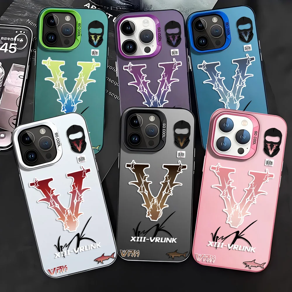 Coque de téléphone tendance V-Vrunks anti-chute mate pour iPhone 17 16e 16 15 14 13 12 11 mini Pro Max X XR XSMAX Air Plus