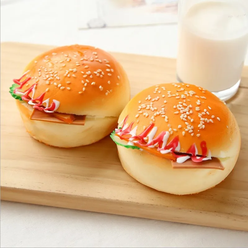 Nouveau Hamburger Popit Squishy Fidget jouet presse bulle décompression balle soulagement du Stress Squishies poupée Stress buste enfants cadeau