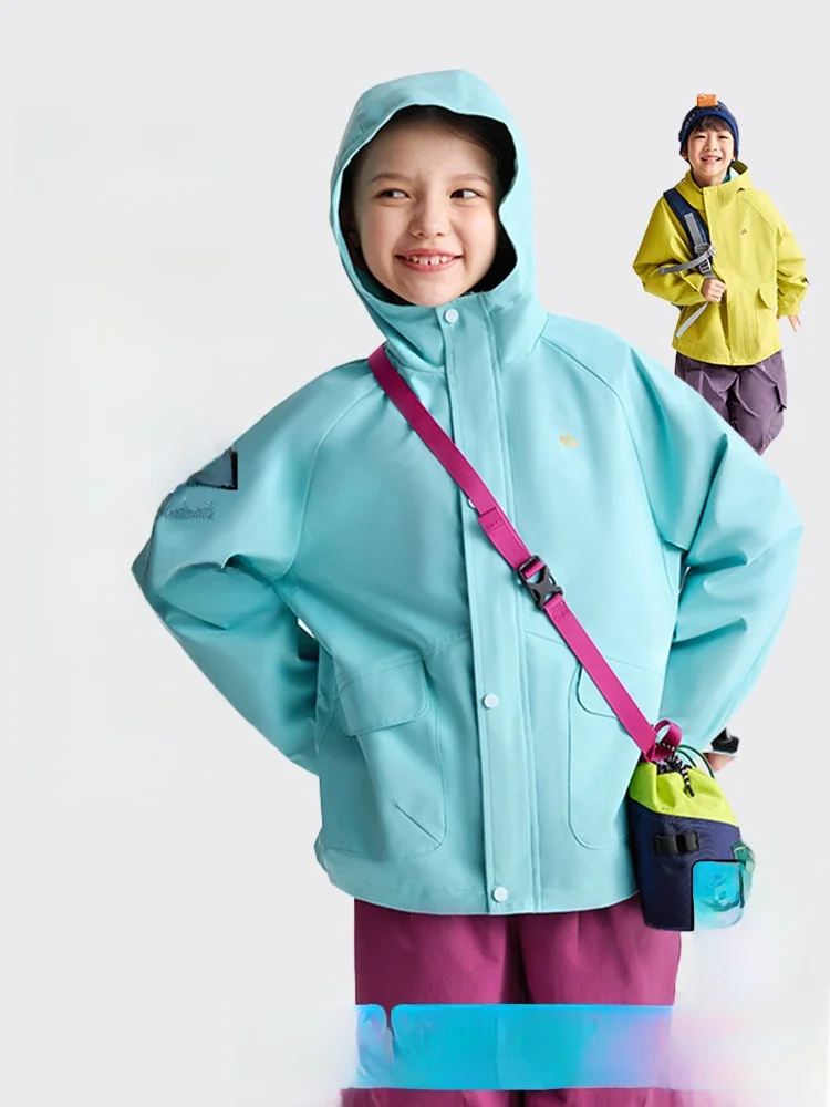 

Purrfect Diary Children's Outdoor Jacket Spring New Style Soft Girls' Fleece Lined Coat Boys' Active Wear Upper Body