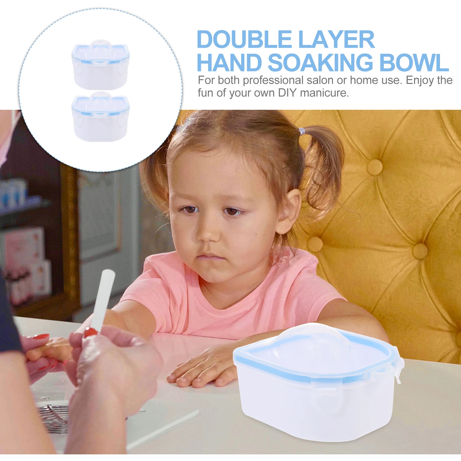 2 pezzi ciotole per manicure ciotole per rimozione unghie in plastica per ammorbidente per cuticole cura delle mani strumento spa forniture per manicure ciotola per nail art