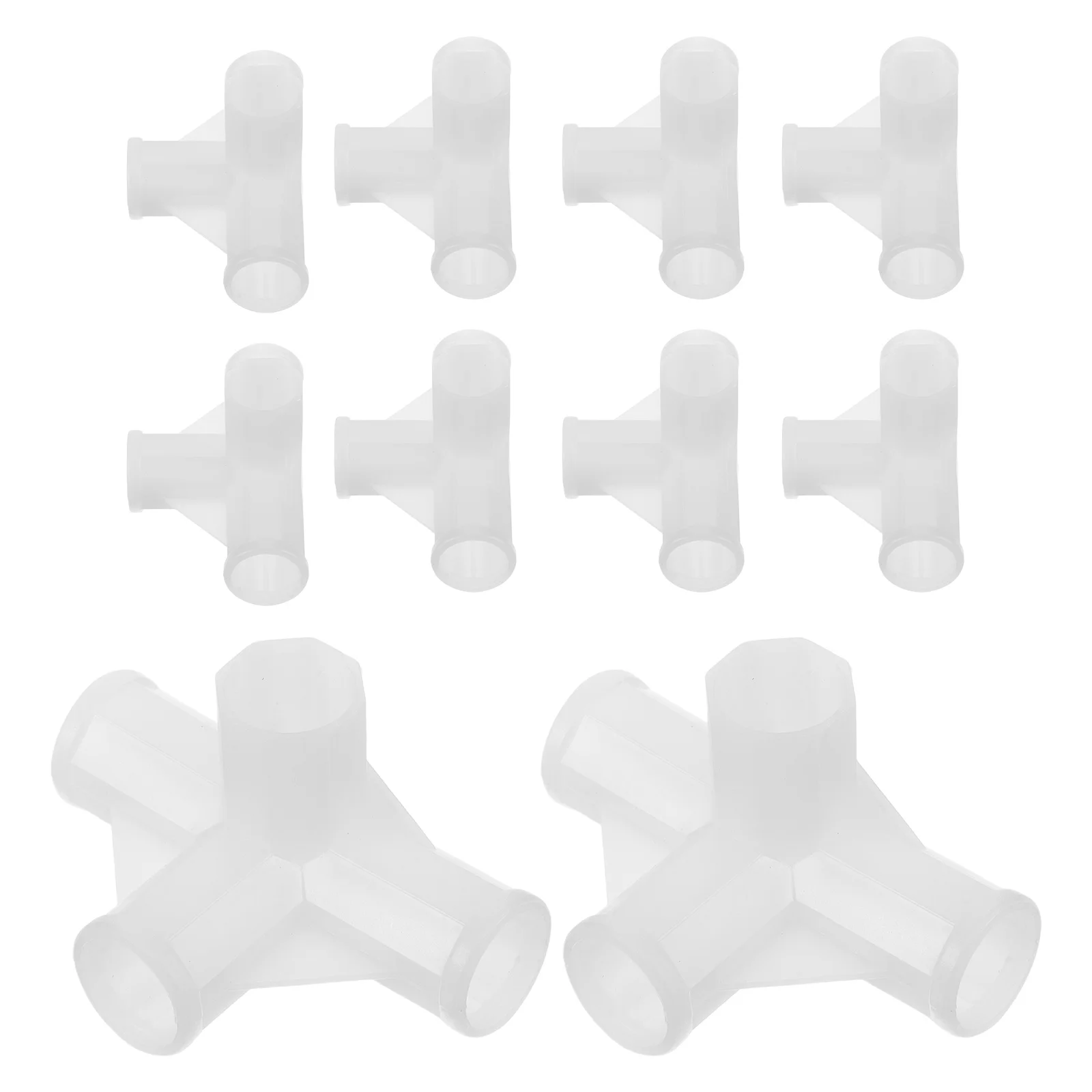 

10pcs Closet Rod Joint Heavy Duty Plastic Four Way Coupling For Wardrobe Shoe Rack Dryer Reinforced Closet Connector