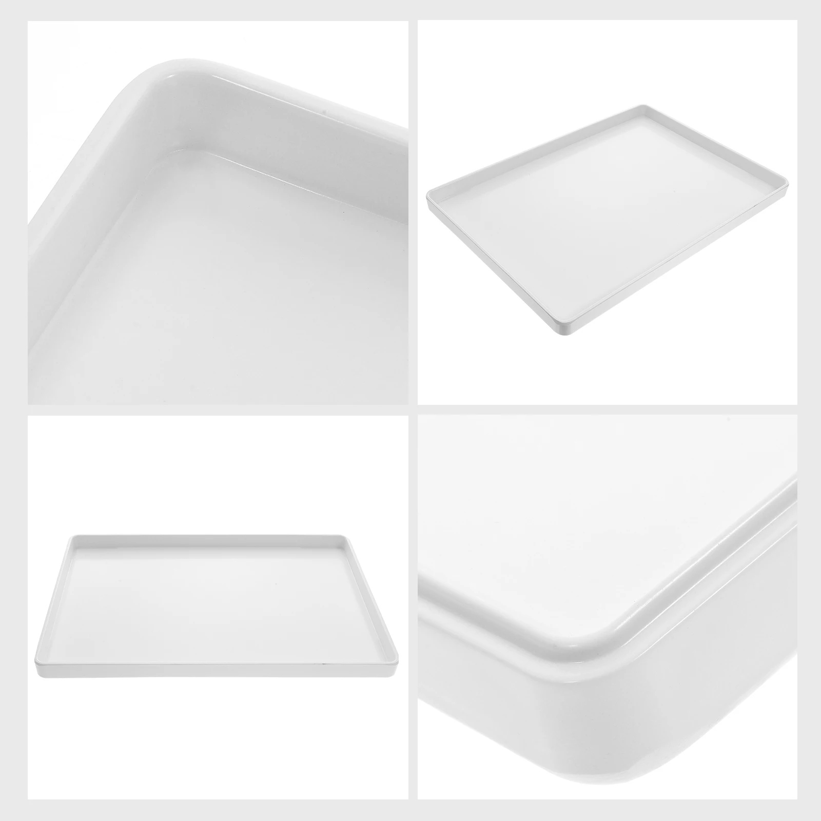 

Rectangular Melamine Storage Tray Plastic Plates Dishes Party Disposable Fruit Snack Tray Household Kitchen Bar Use