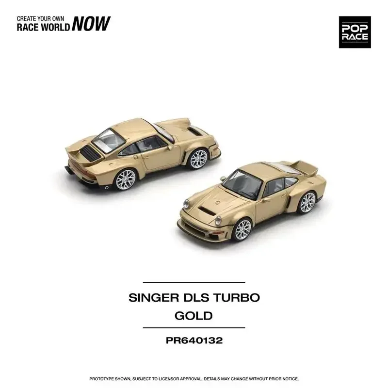 (Pre-order) POP RACE 1:64 SINGER DLS TURBO (ROAD) - GOLD Diecast Model Car