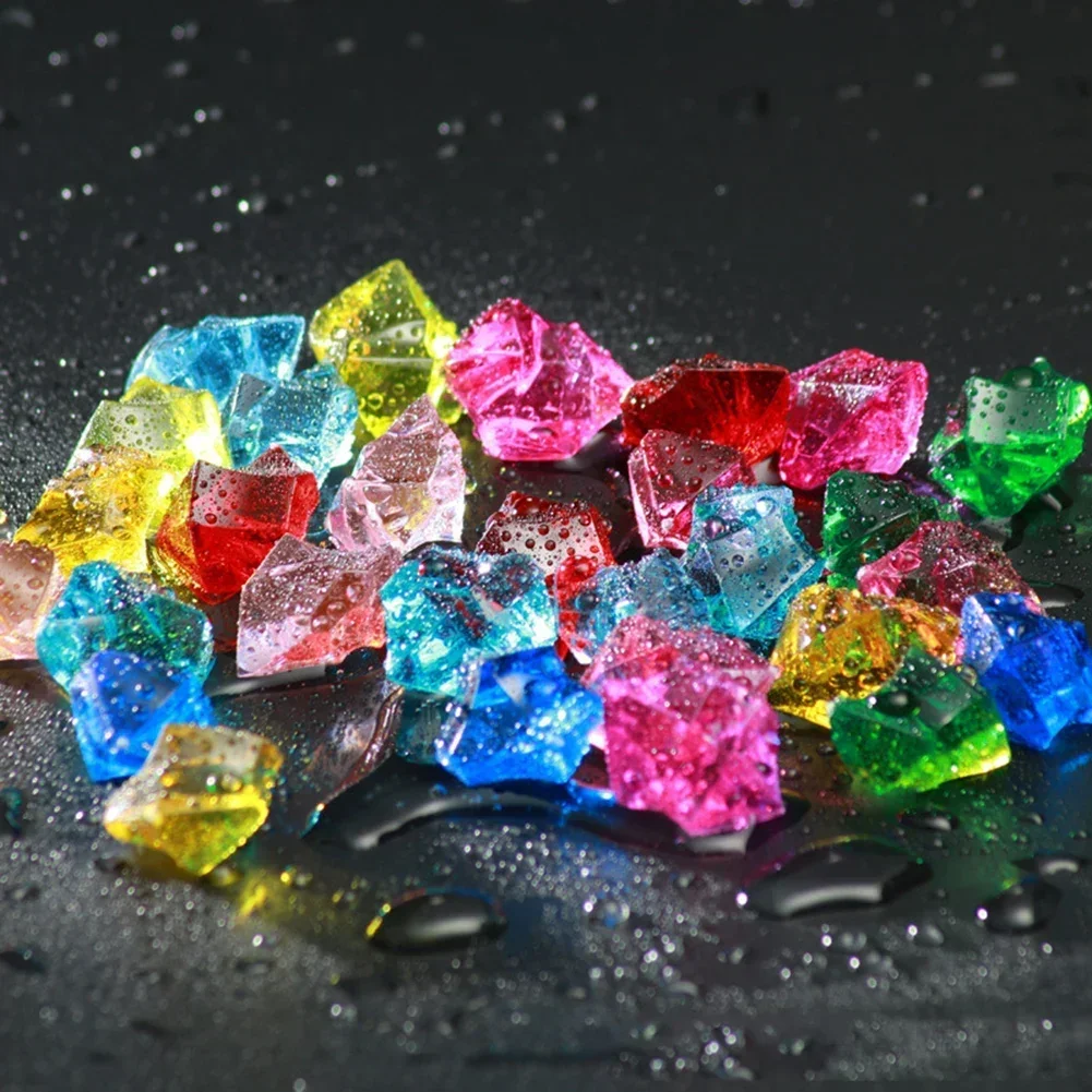 200 stuks acryl edelsteen aquarium kleurrijke stenen aquarium vaas decoratie bruiloft decoraties ambachten