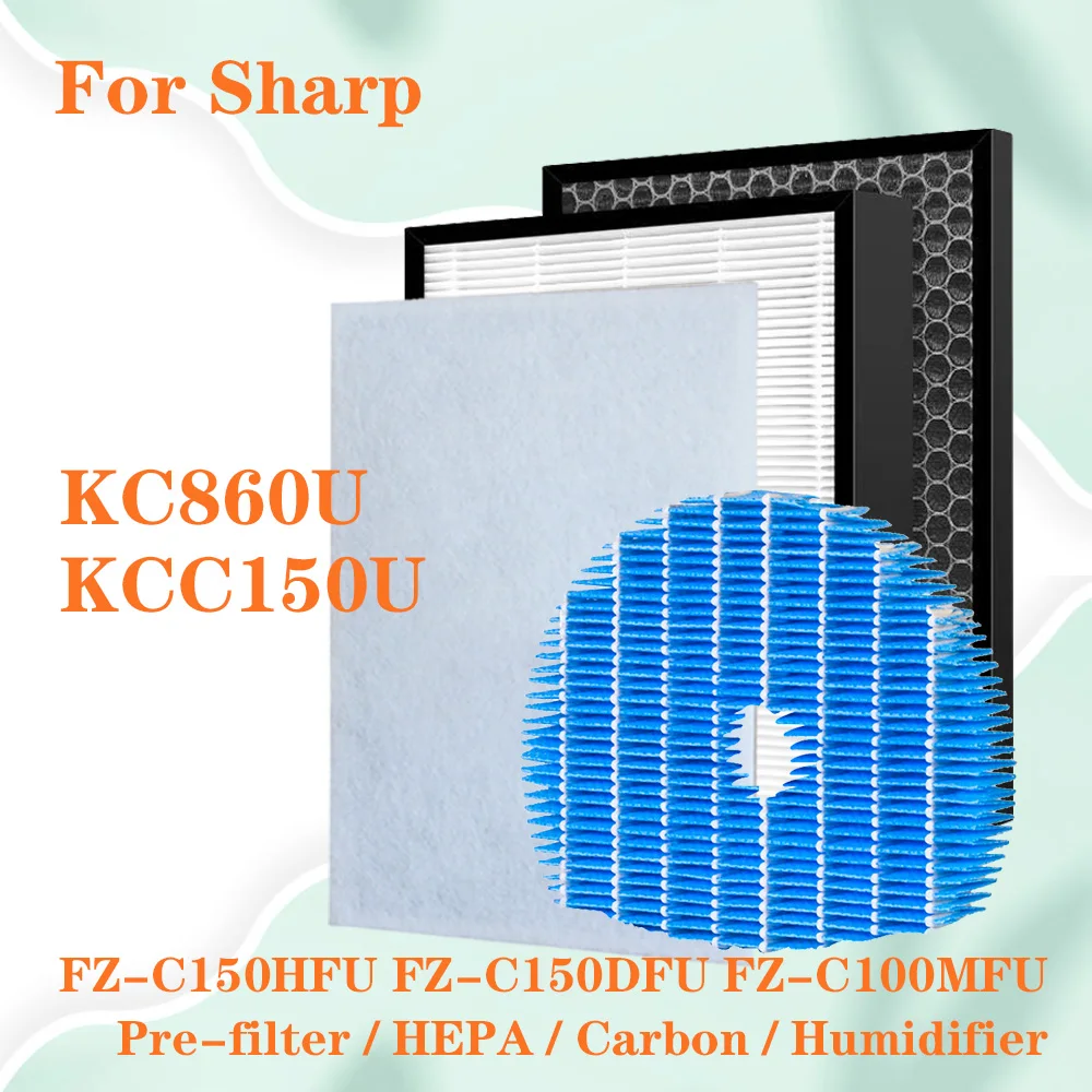 Sharp KC860U KCC150U Air Purifier HEPA Carbon Humidifiying filter FZ-C150HFU FZ-C150DFU FZ-C100MFU