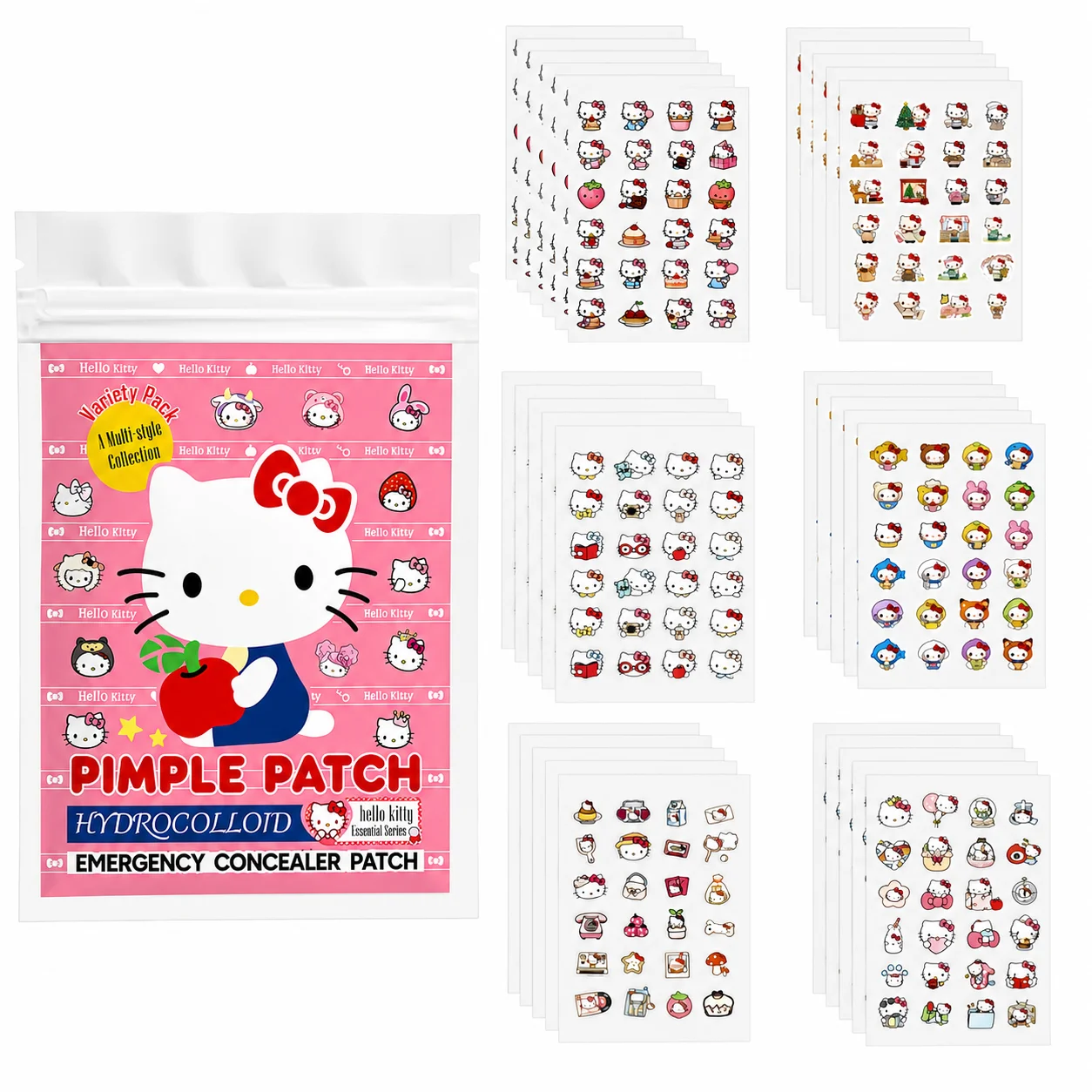 144/576pcs-Hydrocolloid Pimple Patches, Cute Assorted Designs, Breathable Spot Covers for Teens & Adults, Day or Night Use
