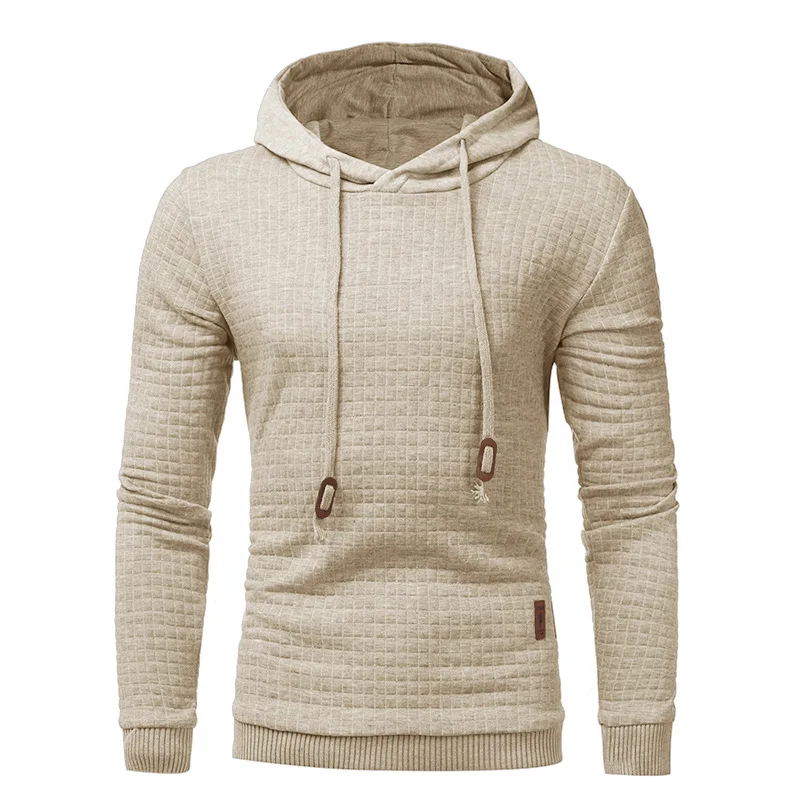 Spring Autumn Hoodies Men Slim Fit Hooded Sweatshirts Fashion Casual Solid Color Hoodies Male