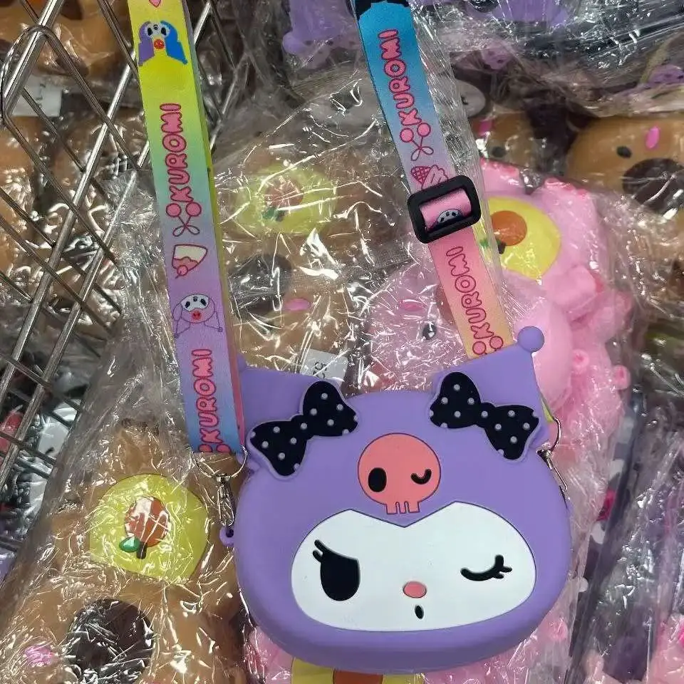 

New Disney cartoon women Kuromi Mickey Mouse Stitch Shoulder Bags New Girls Cute Bag