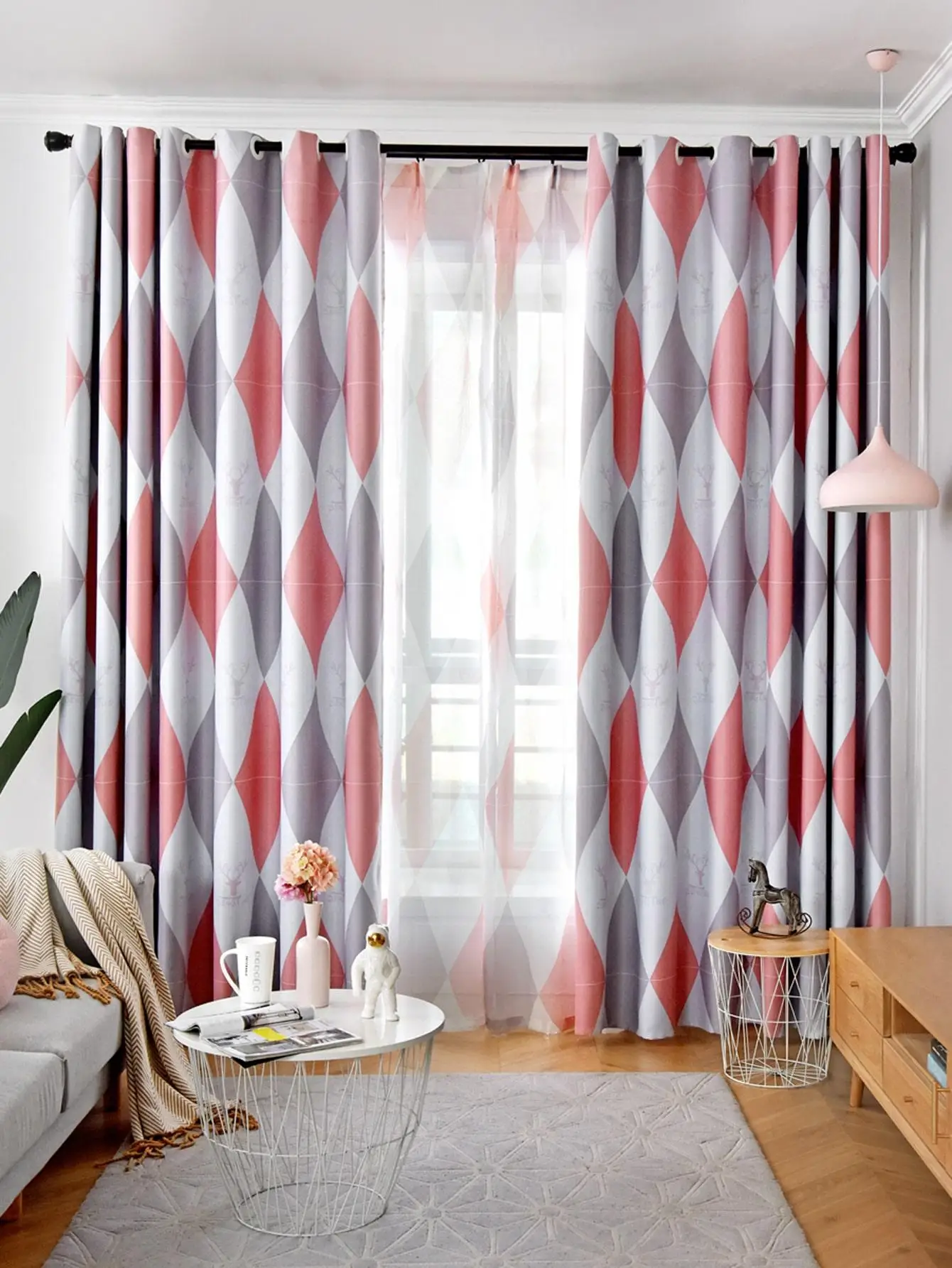 High Shading Curtain With a Leaf Print Curtain For Living Room Bedroom Curtains