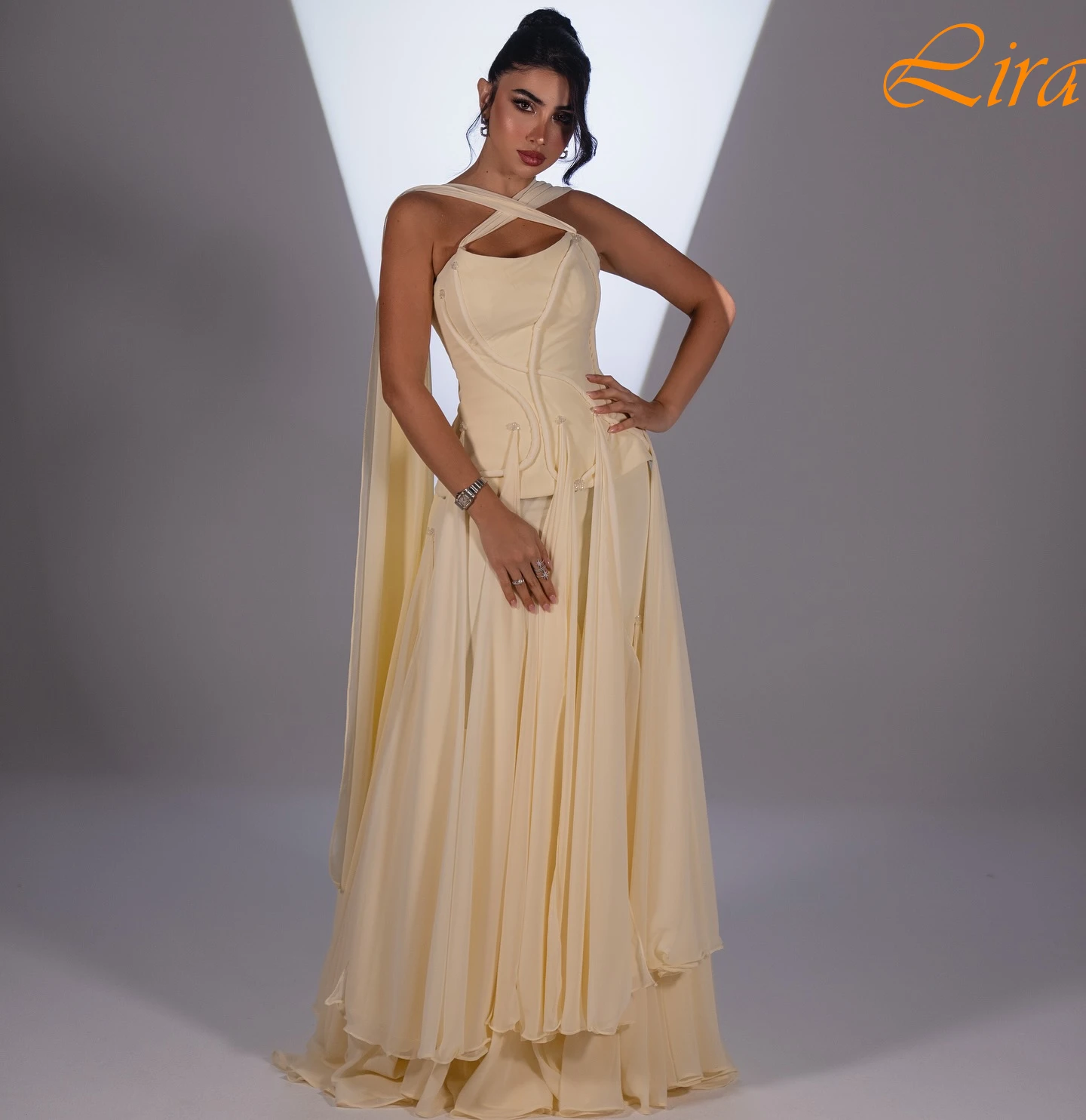 

Customized A-Line Halter Elegant Formal Evening Dress Fashion Temperament Bespoke Occasion Gowns High Quality Party Dress