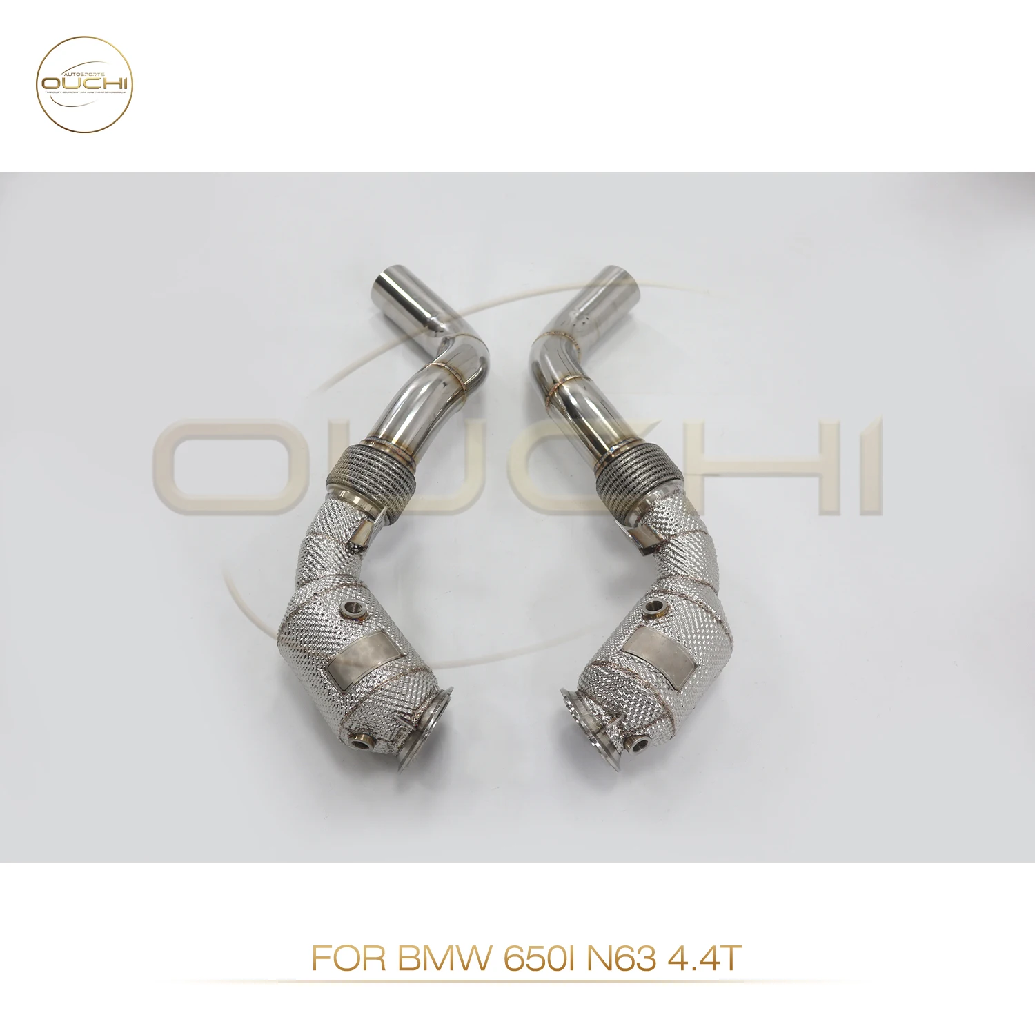 OUCHI نظام العادم الفولاذ المقاوم للصدأ الأداء النازل لسيارات BMW 650i F06 F12 F13 N63 محرك 4.4T بدون القط النازل