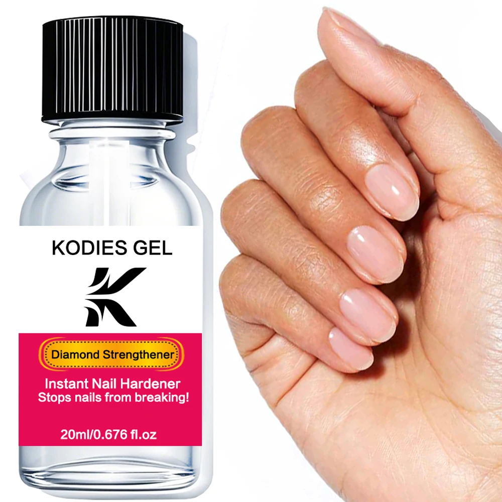 KODIES GEL Diamond Nail Strengthener Quick Dry Nail Growth Bright Oil Top Coat Manicure Repair Soft Thin Nails All for Manicure