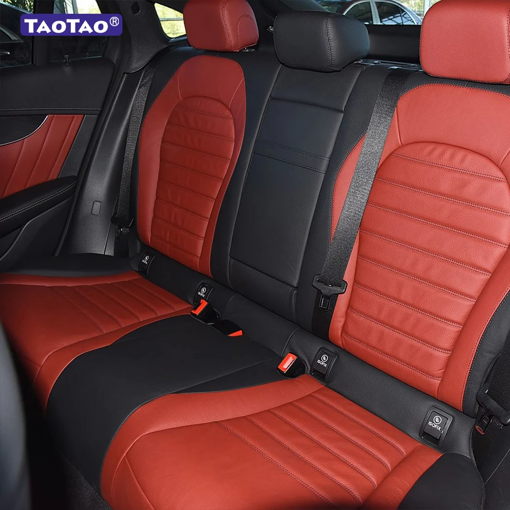 For Mercedes Benz GLC 2015 2016 2017 2018 2019 2020 2021 2022 Full Set Custom Fitted Faux Leather Car Seat Covers Accessories