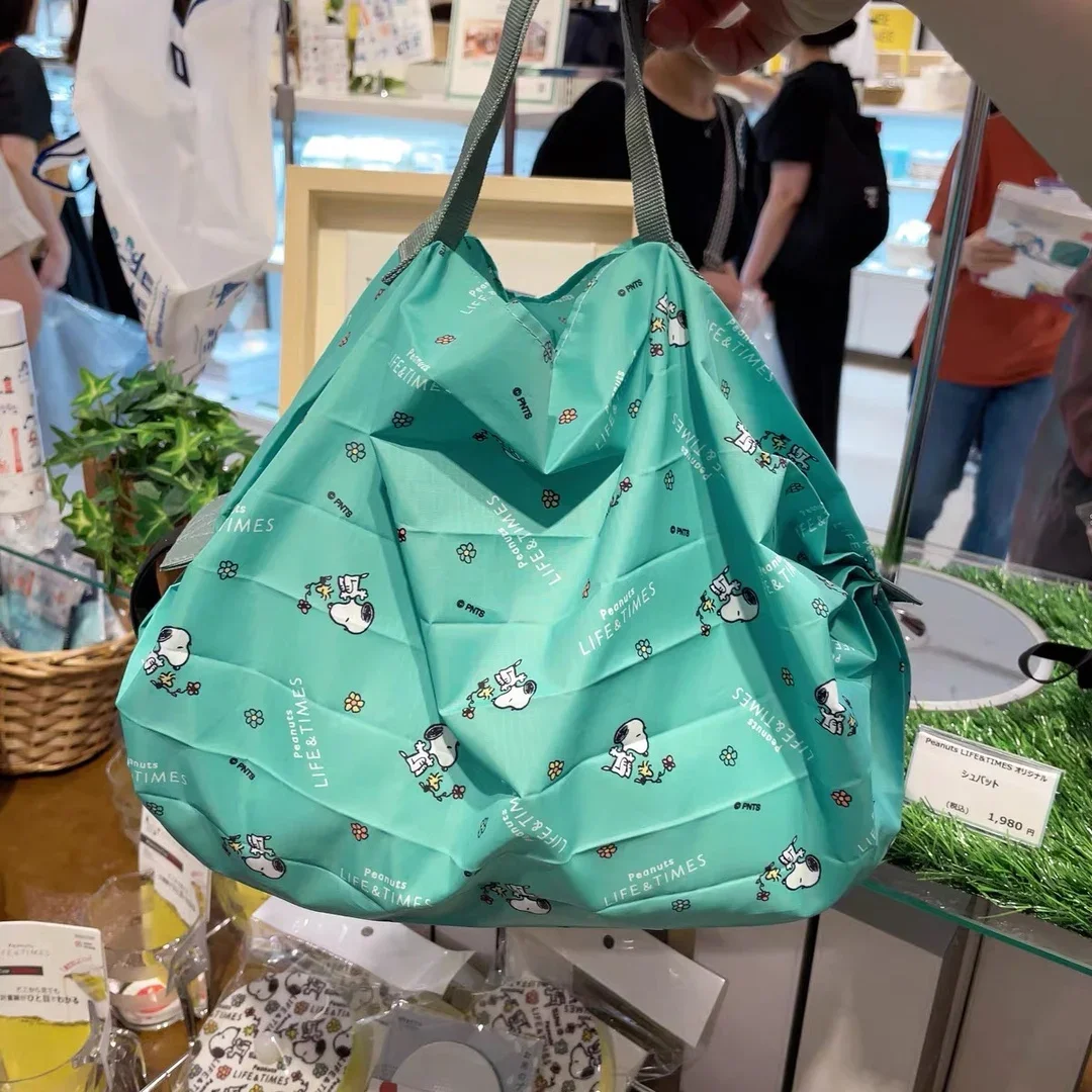 Snoopy Spot JapaneseJoint Bag Light Portable Environmental Protection Shopping Bag borsa pieghevole Travel Tote zaini