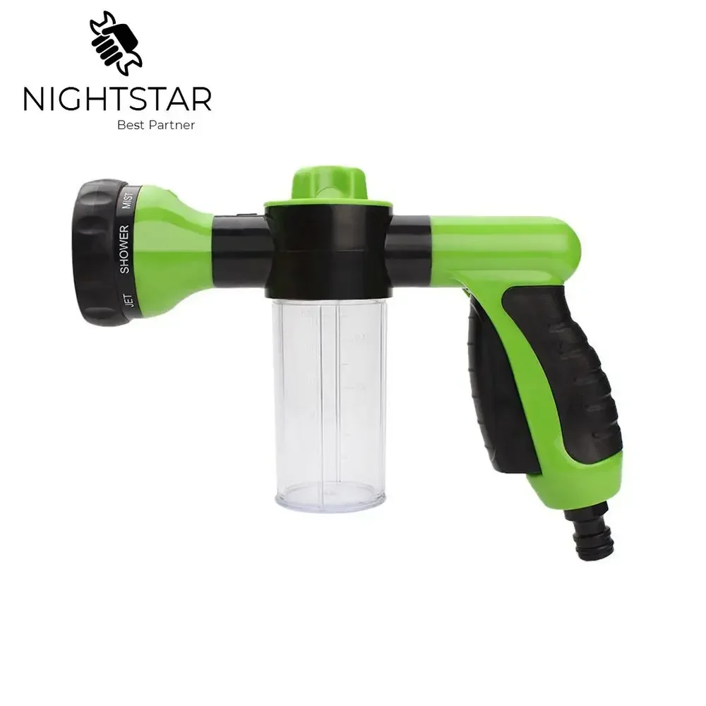 

8 Pattern Multifunctional Household Garden Sprinkler Tool Suitable for Foam Car Washing Gun