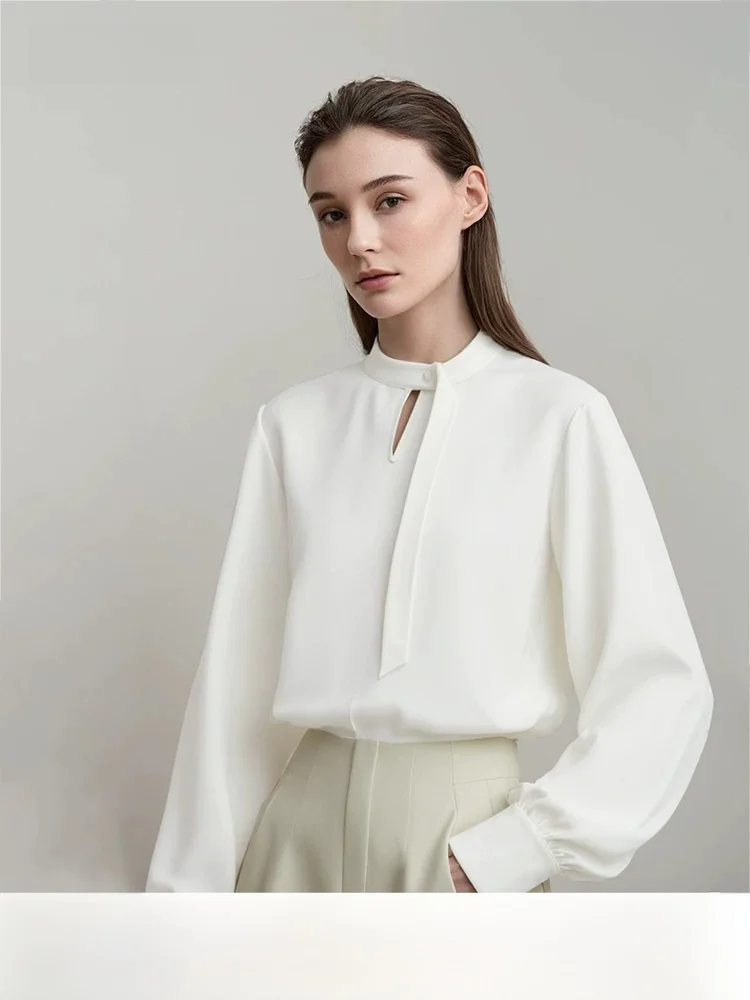 

Women's Shirt Tie Neck Design Loose Fit Commute Style Long Sleeve Polyester Fiber Multi-Shape Capability New Arrival