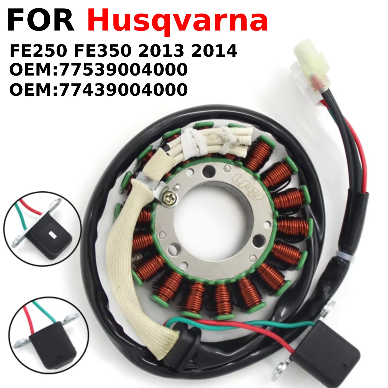 

Motorcycle Generator Stator Coil Comp For Husqvarna FE250 FE350 2013 2014 OEM: 77539004000 77439004000 Accessories