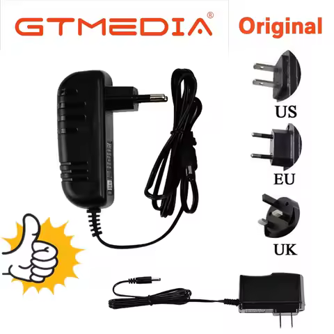 DC 12V/1.5A Power Adapter GTMEDIA EU/UK/US Plug for GTMEDIA V8X/V8 Turbo/V9 prime/V7 pro/X8/GTC/GTCOMBO/GTS TV set top box