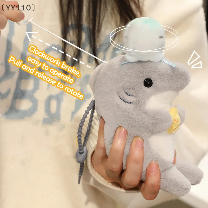 〔YY110〕Uroczy pluszowy breloczek z motywem zwierząt morskich Kawaii Kaczor-żółw Rekin Wydra Wypchana lalka Brelok Zawieszka do torby Dekoracja Prezent