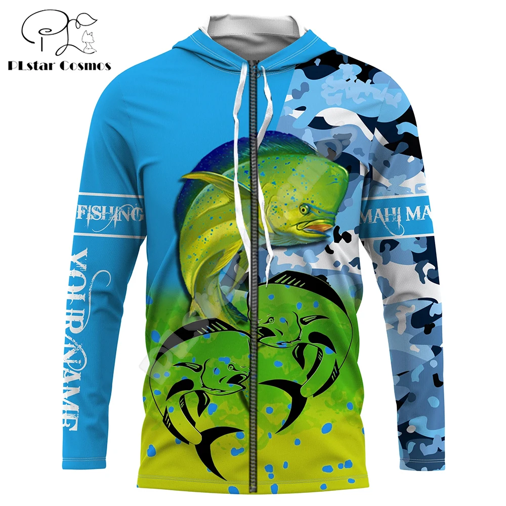 Custom Name Animal Fishing Mahi Graffiti Fish Tattoo Retro Tracksuit Vintage 3DPrint Pullover Harajuku Casual Hoodies Jacket J1